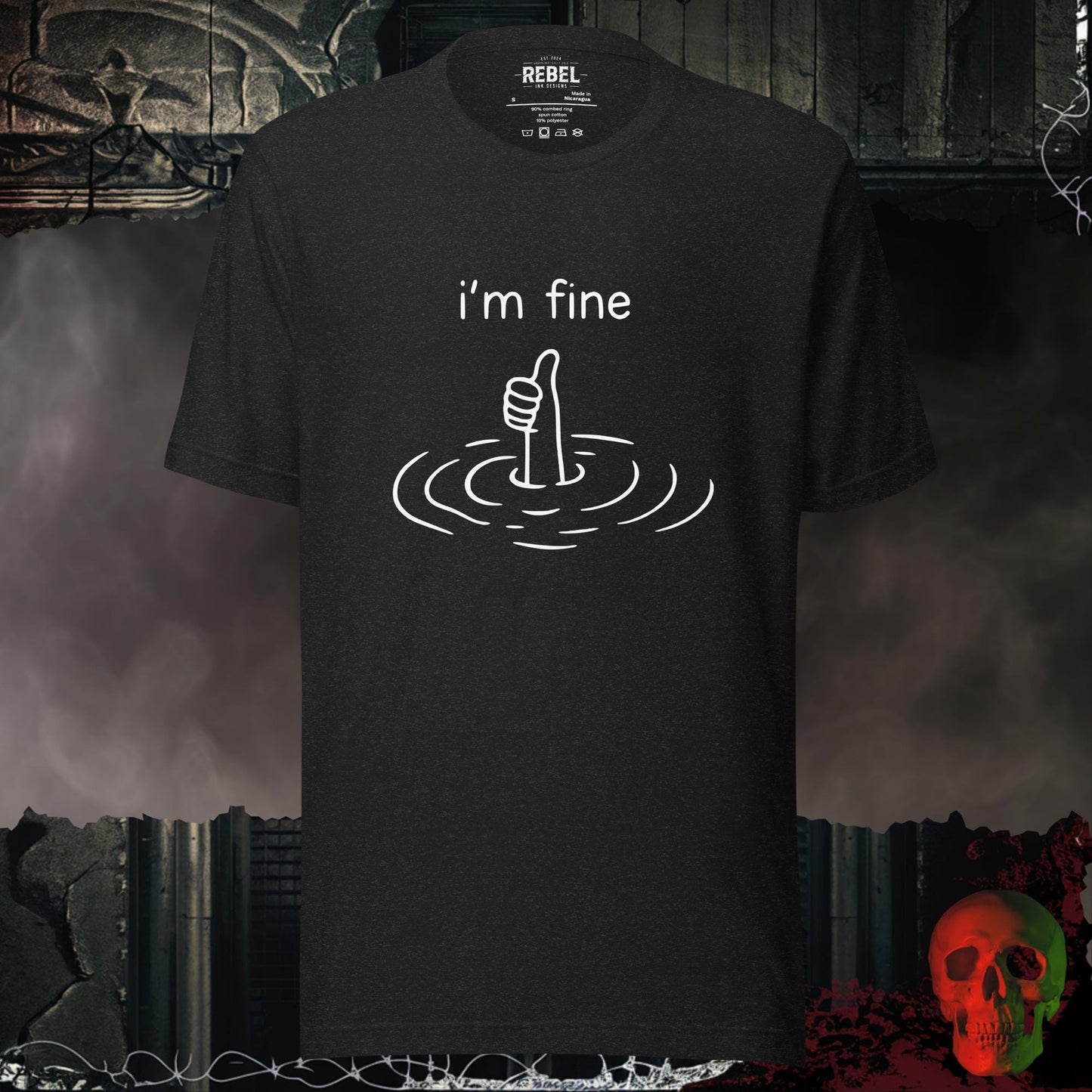 T-Shirt Black Heather / S I'm Fine Tee