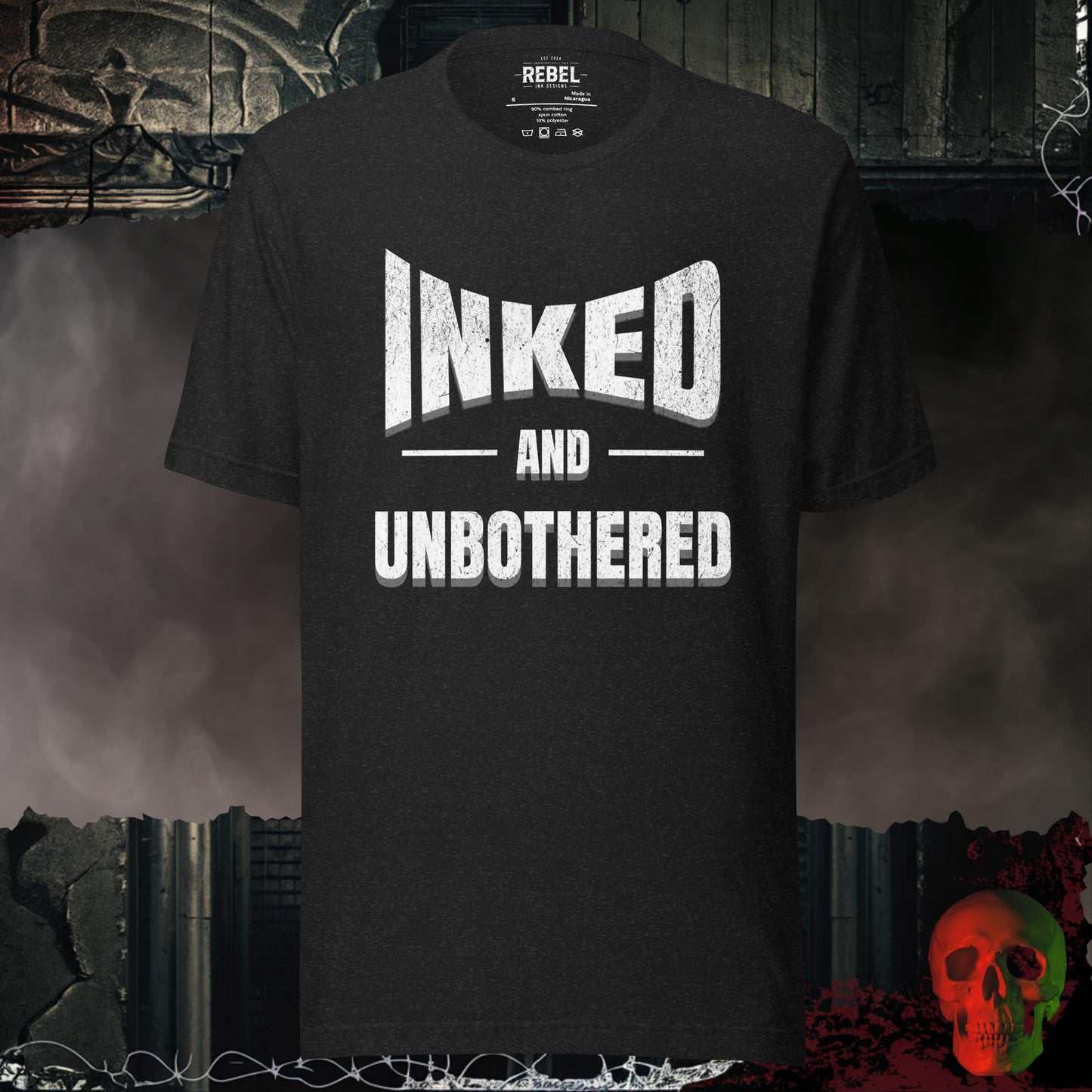 T-Shirt Black Heather / S Inked and Unbothered Tee
