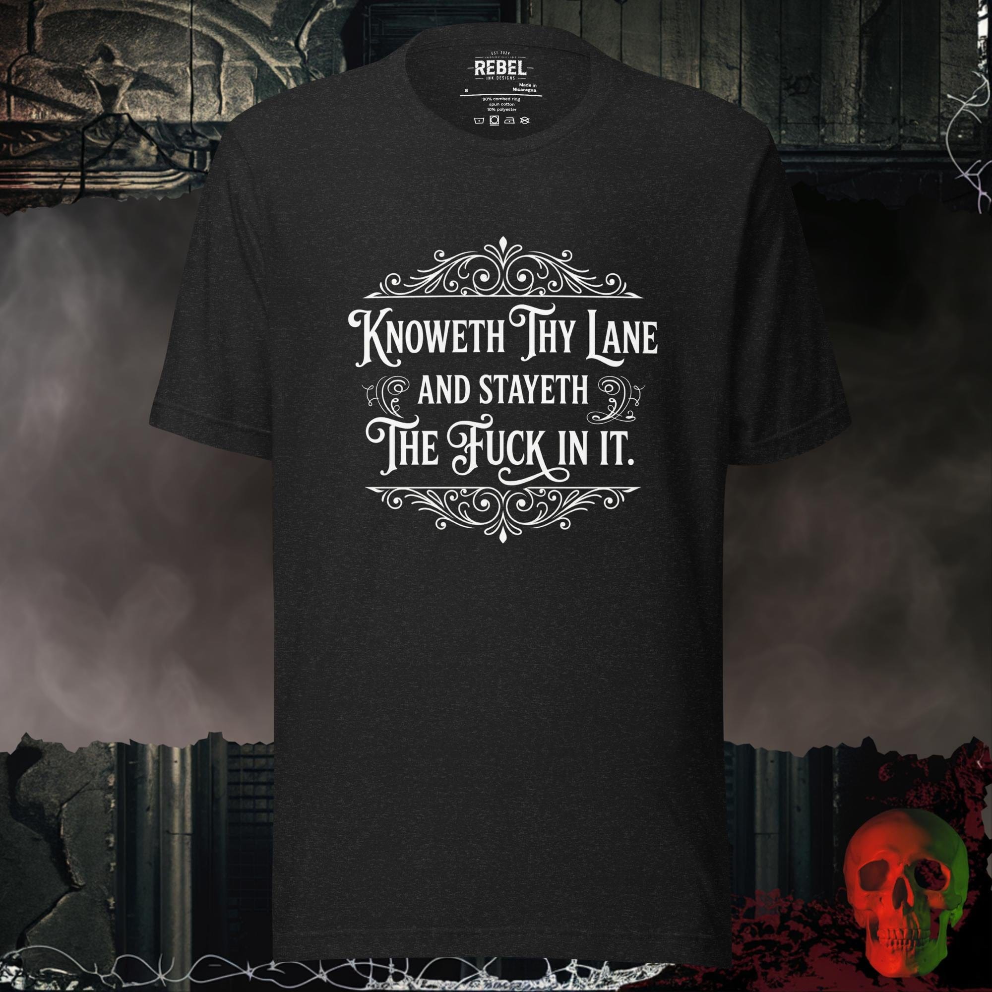 T-Shirt Black Heather / S Knoweth They Lane Tee