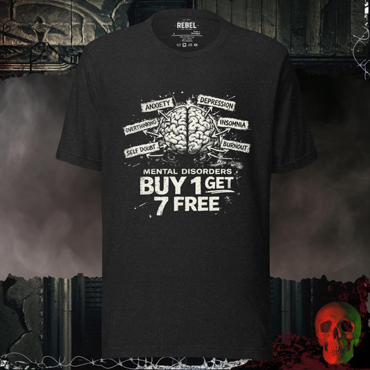 T-Shirt Black Heather / S Mental Disorders Tee