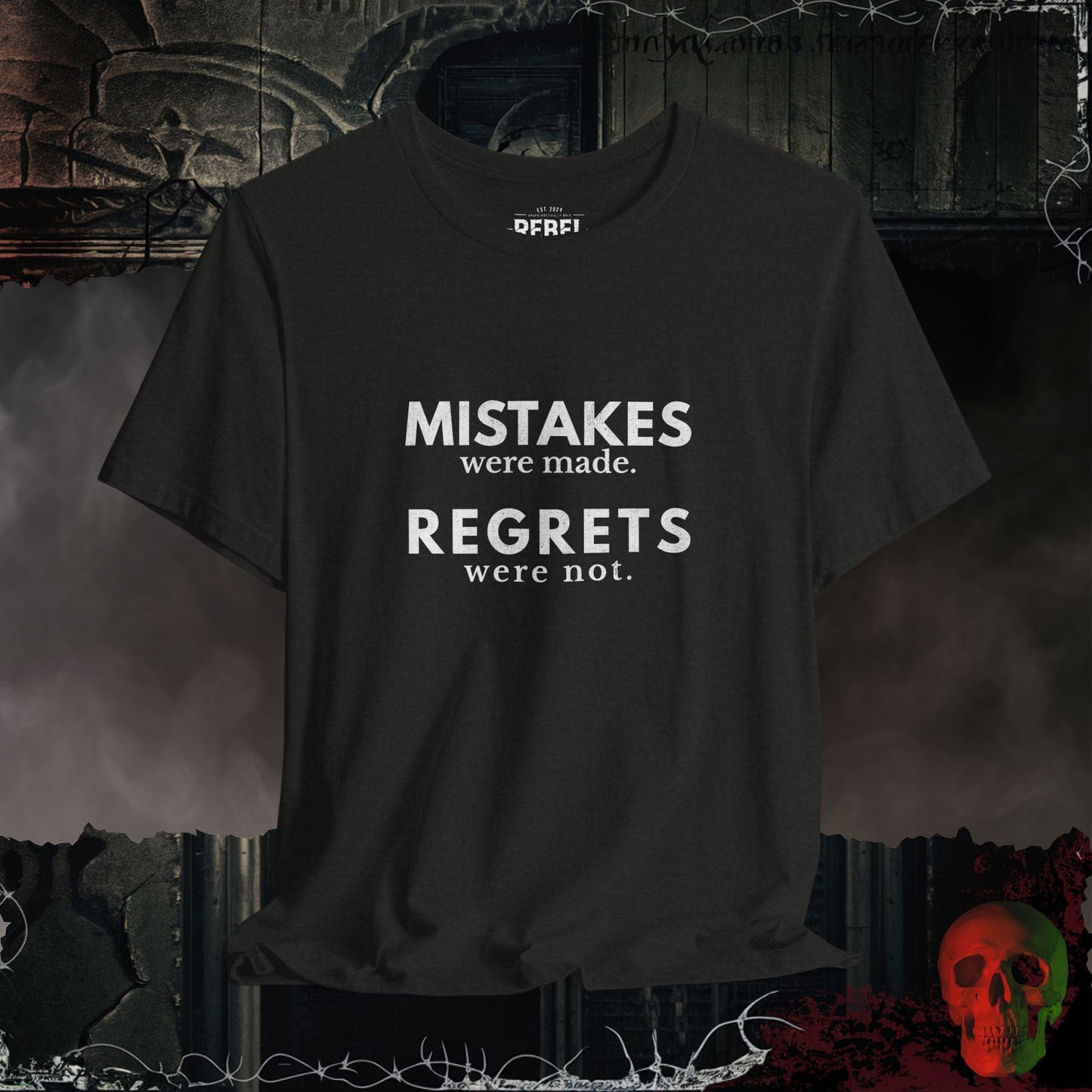 T-Shirt Black Heather / S Mistakes but No Regrets T-Shirt