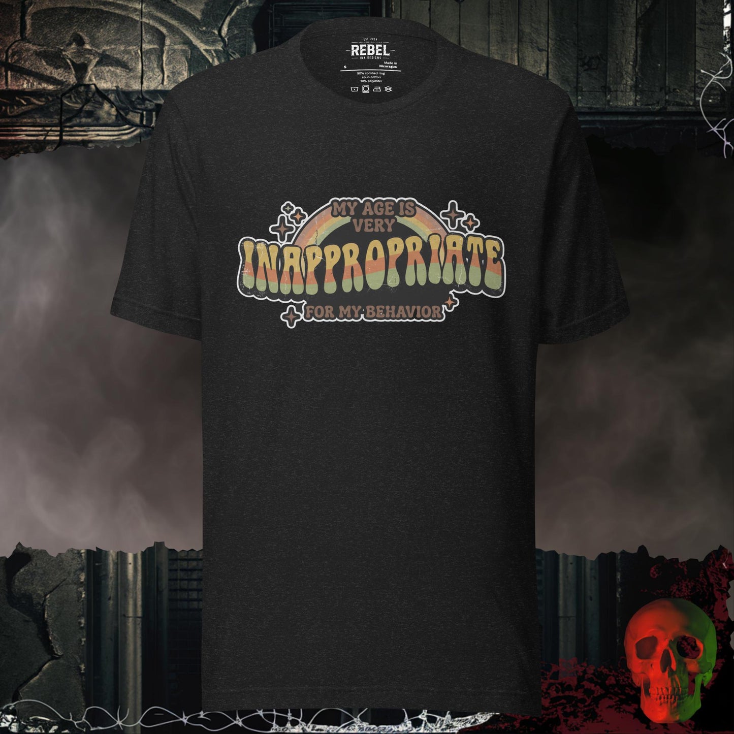 T-Shirt Black Heather / S My Age Is Very Inappropriate Tee