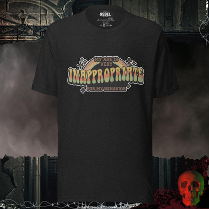 T-Shirt Black Heather / S My Age Is Very Inappropriate Tee