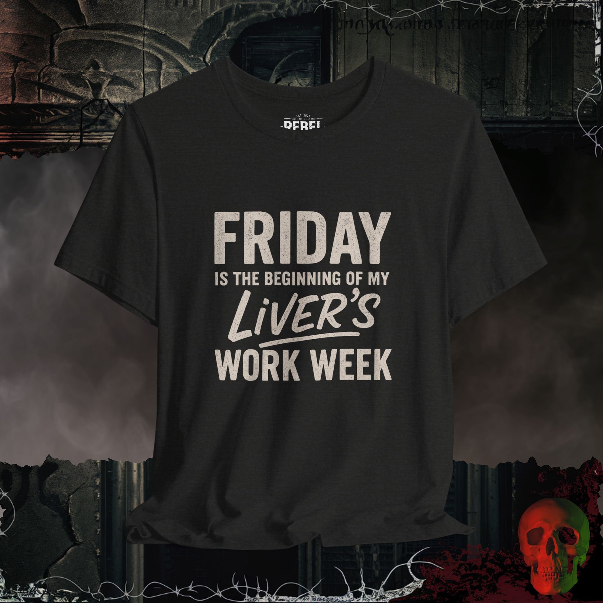 T-Shirt Black Heather / S My Liver's Overtime Tee