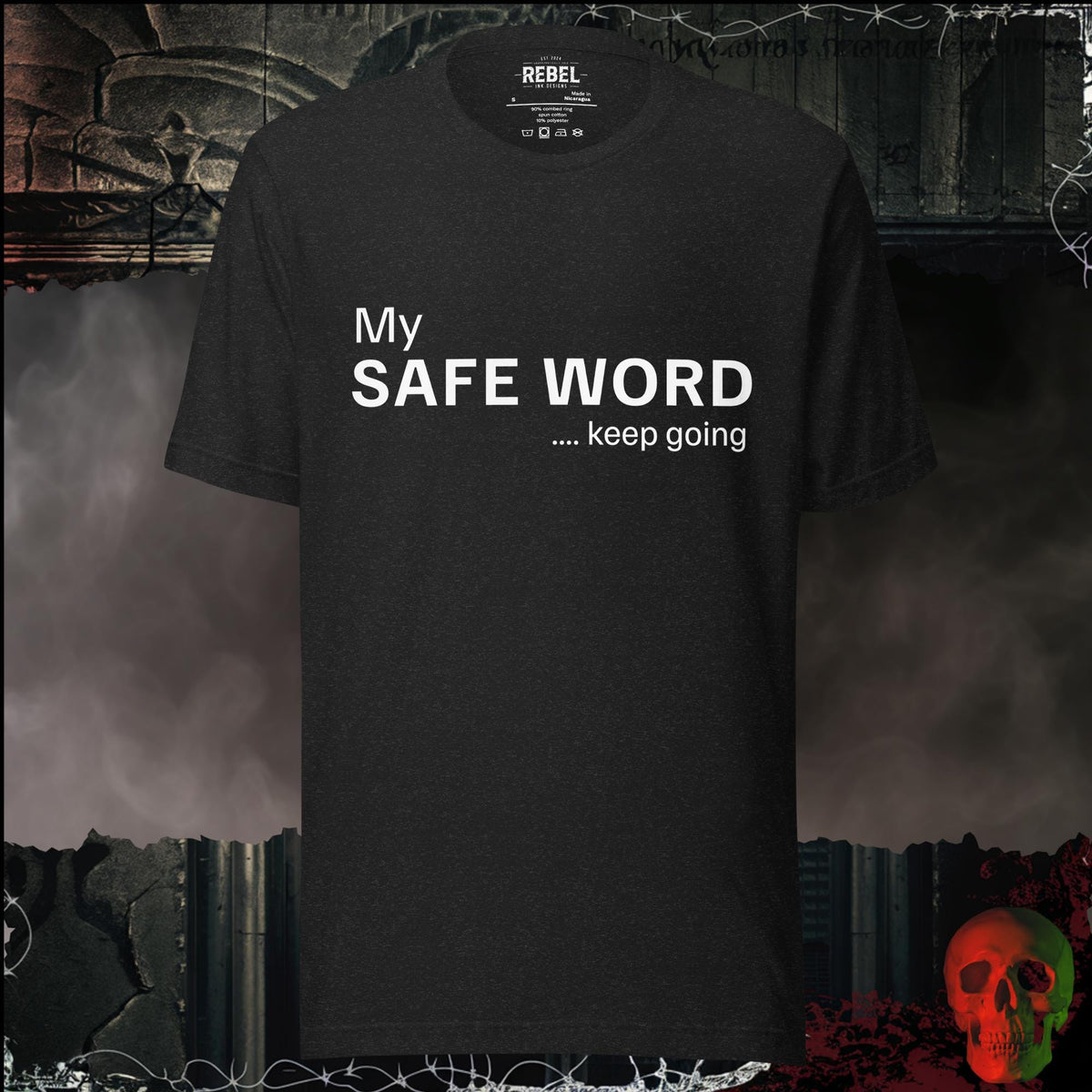 T-Shirt Black Heather / S My Safe Word Funny Graphic Tee | Rebel Ink Designs