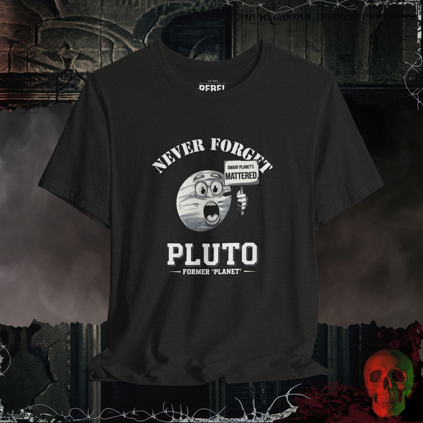T-Shirt Black Heather / S Never Forget Pluto Tee