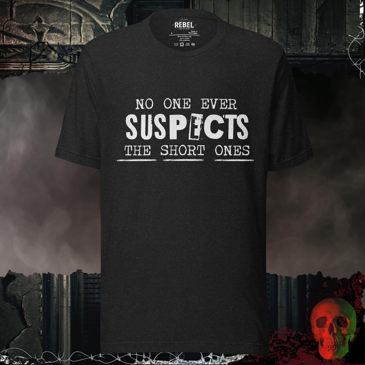 T-Shirt Black Heather / S No One Ever Suspects Tee