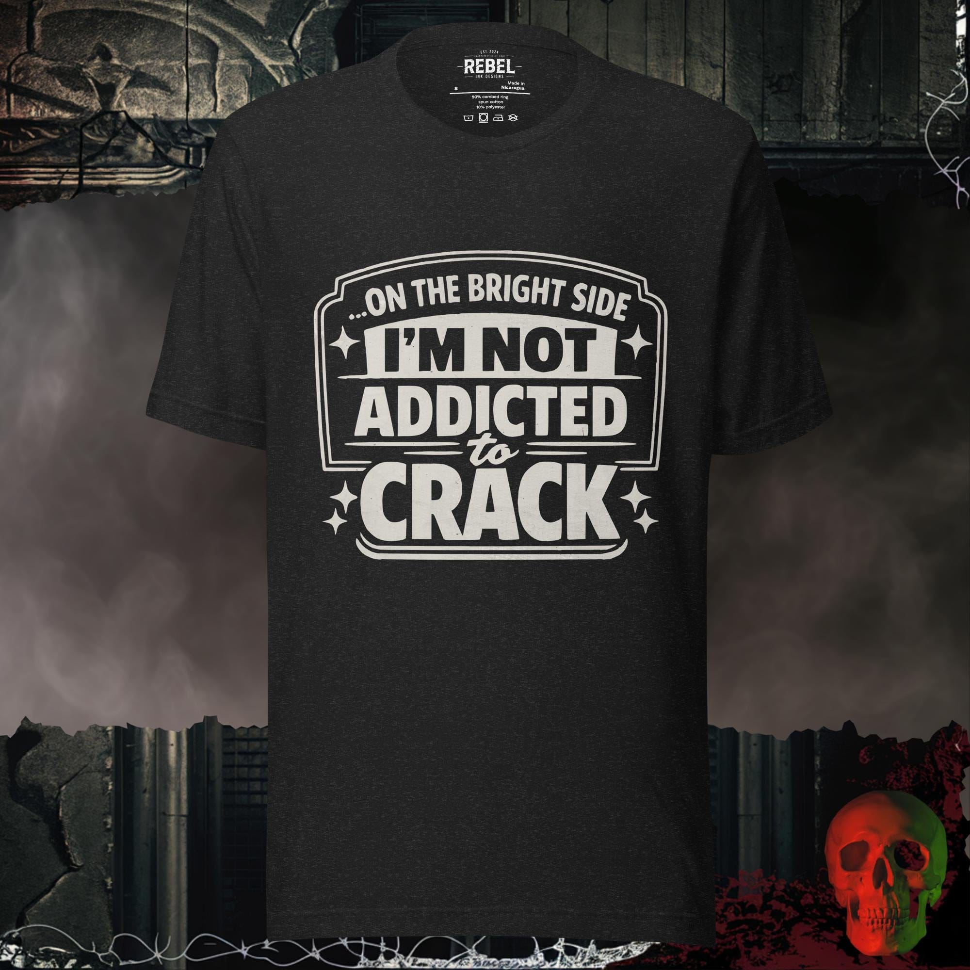 T-Shirt Black Heather / S Not Addicted to Cr@ck Tee