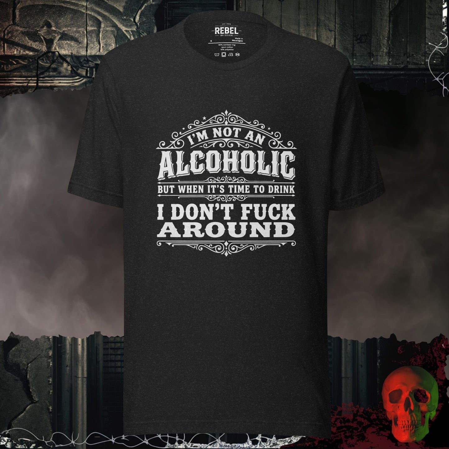 T-Shirt Black Heather / S Not an Alcoholic But... Tee