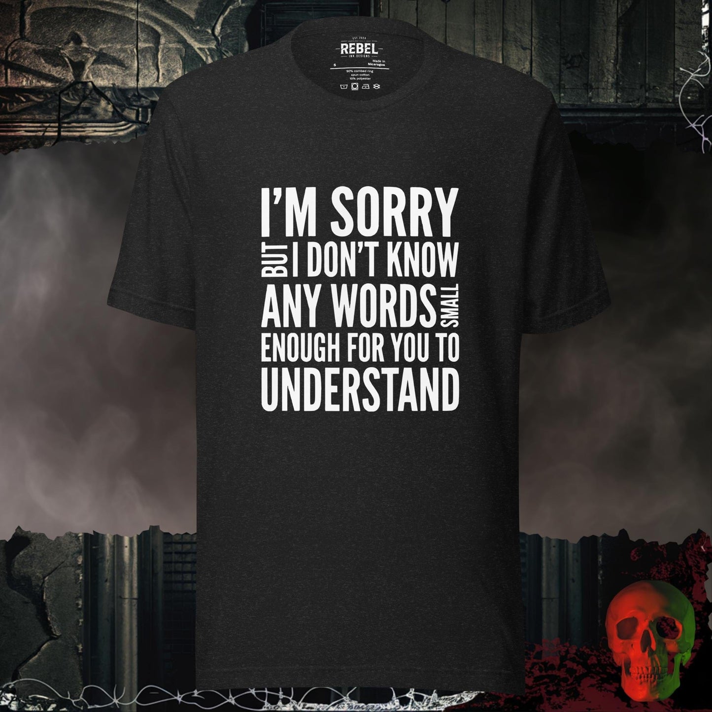 T-Shirt Black Heather / S Not Enough Small Words T-Shirt