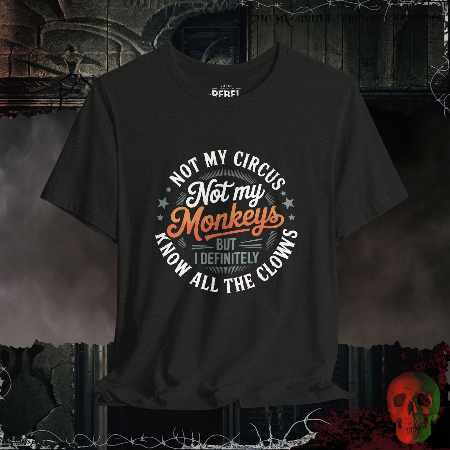 T-Shirt Black Heather / S Not My Circus Monkeys T-Shirt