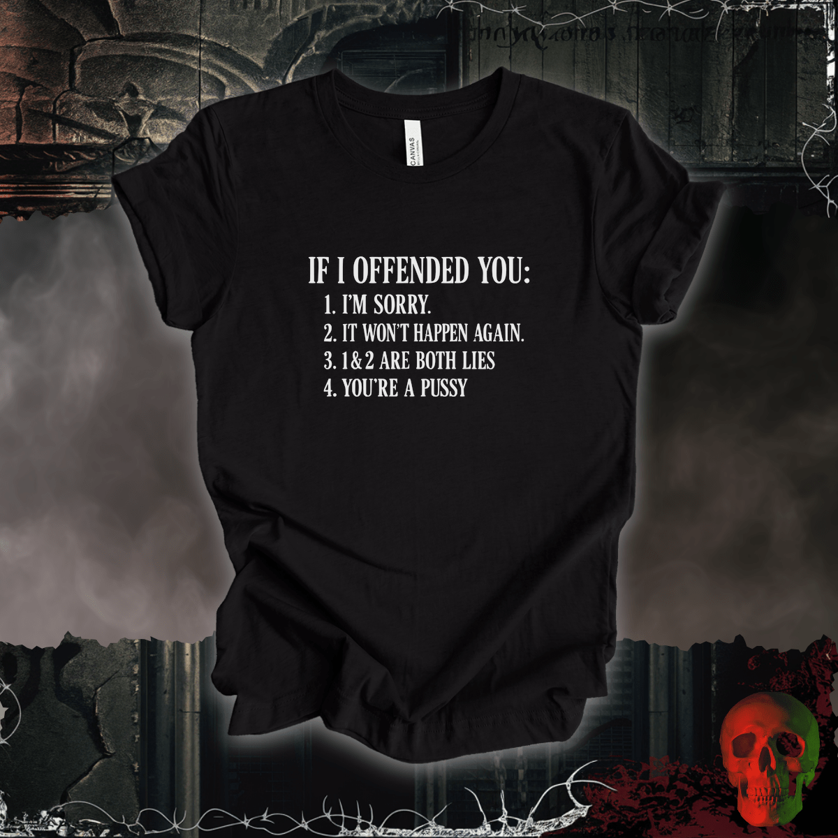 T-Shirt Black Heather / S Not Sorry I Offended You Tee