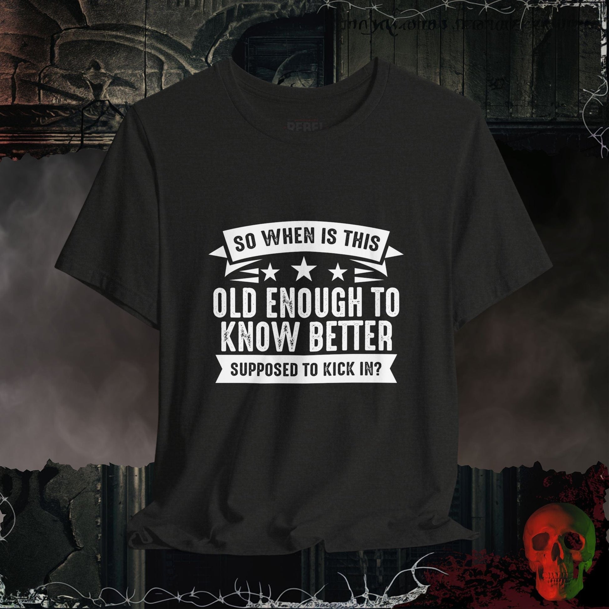 T-Shirt Black Heather / S Old Enough To Know Better T-Shirt