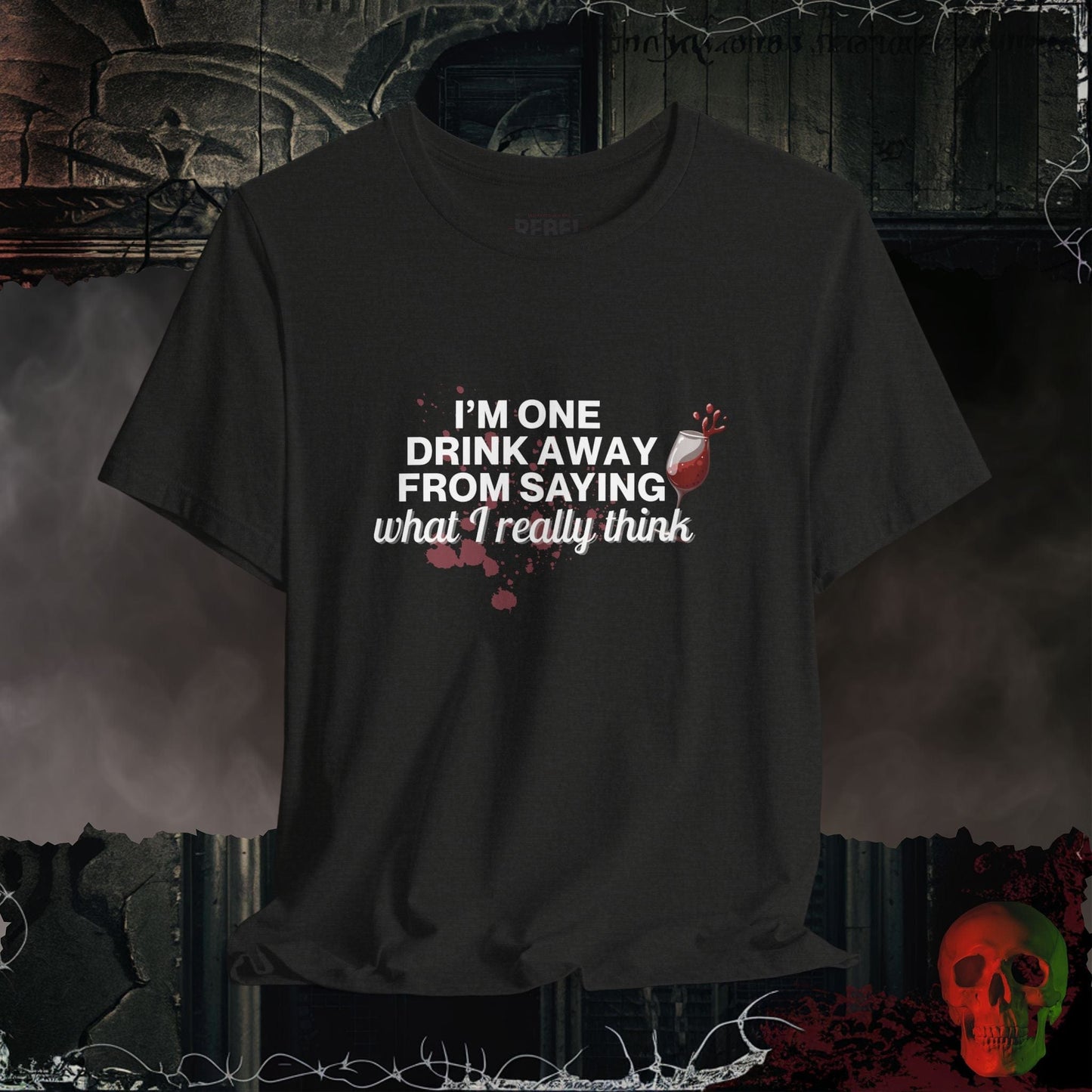 T-Shirt Black Heather / S One Drink Away T-Shirt
