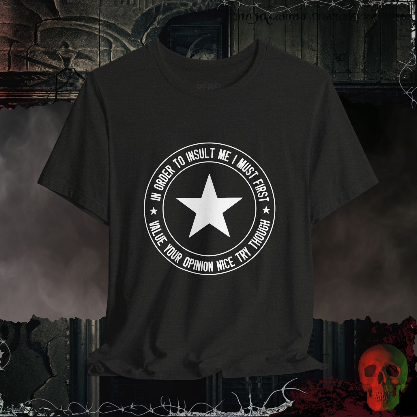 T-Shirt Black Heather / S Opinion Denied T-Shirt