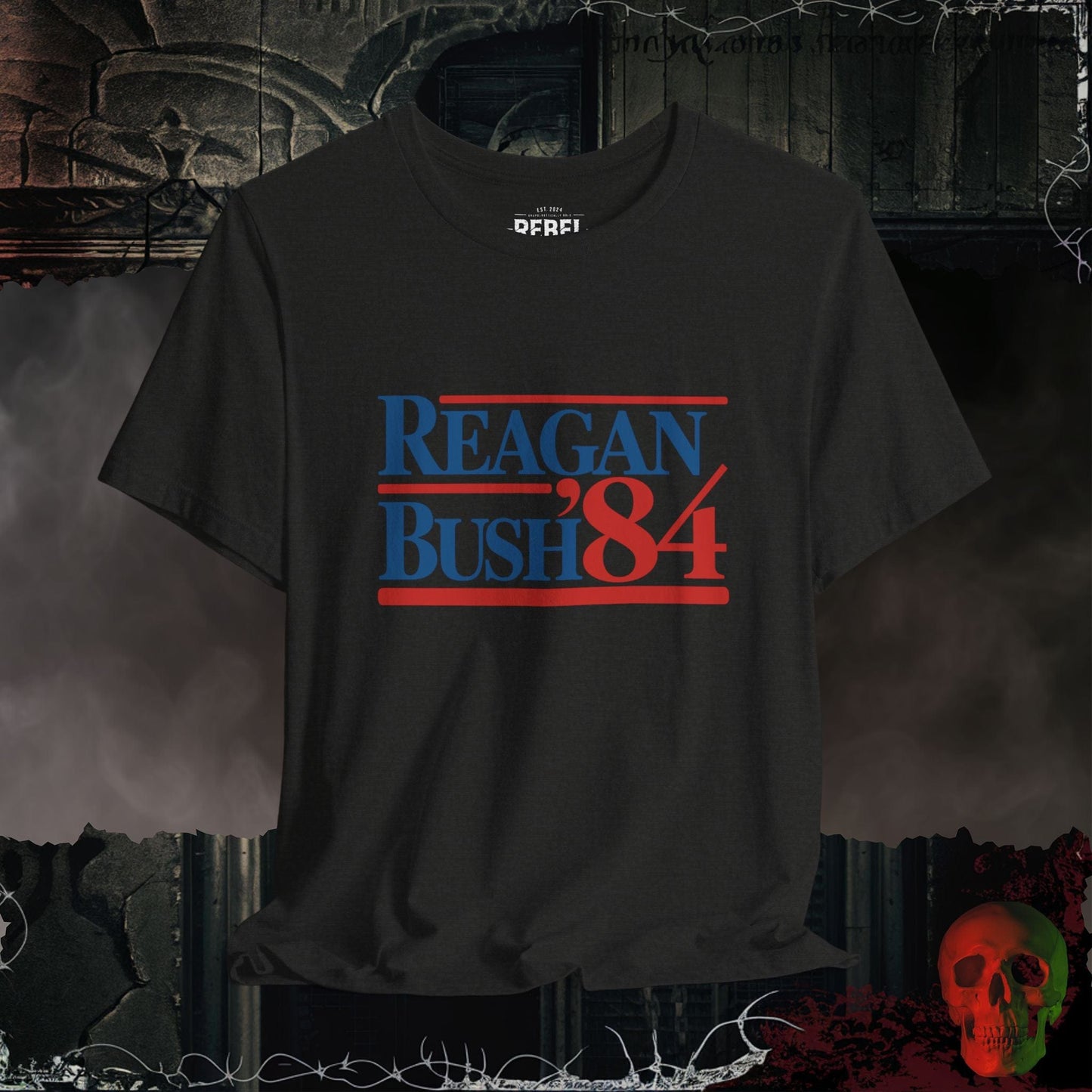 T-Shirt Black Heather / S Reagan Bush '84 Tee