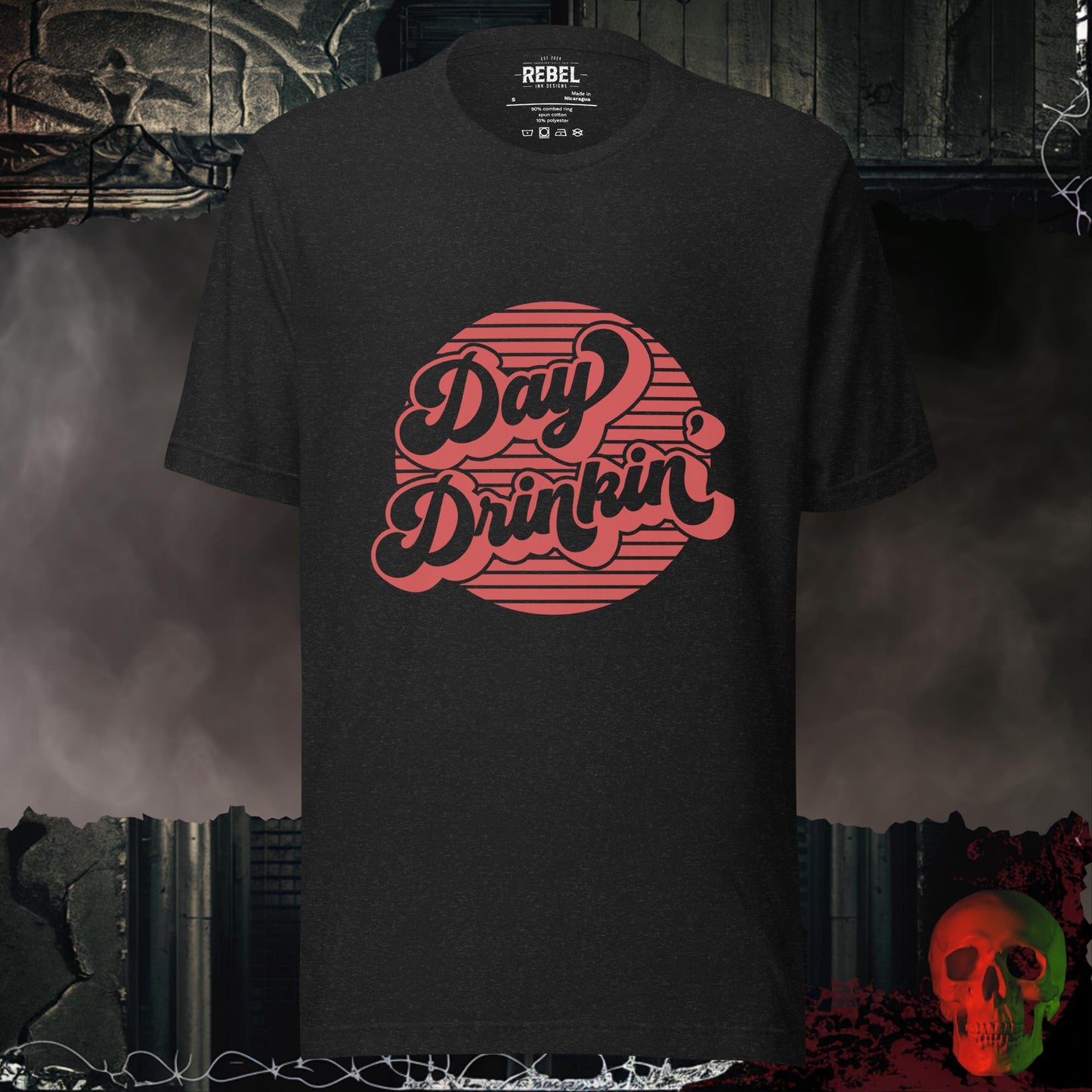 T-Shirt Black Heather / S Retro Day Drinking T-Shirt