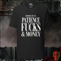 T-Shirt Black Heather / S Running Out Of Patience F*cks & Money Graphic Tee | Rebel Ink Designs