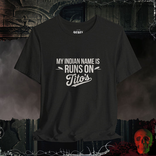 T-Shirt Black Heather / S Runs on Tito’s T-Shirt