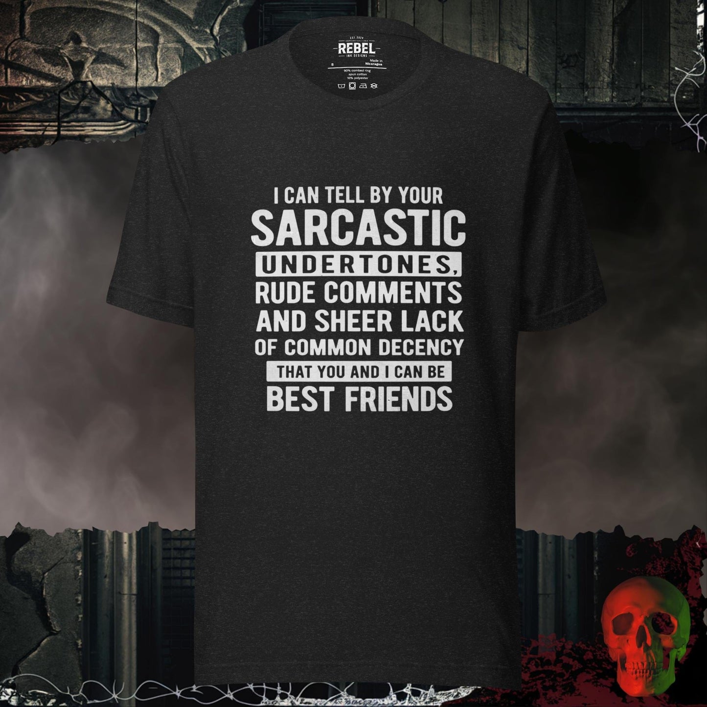 T-Shirt Black Heather / S Sarcastic Undertone Friendship Tee