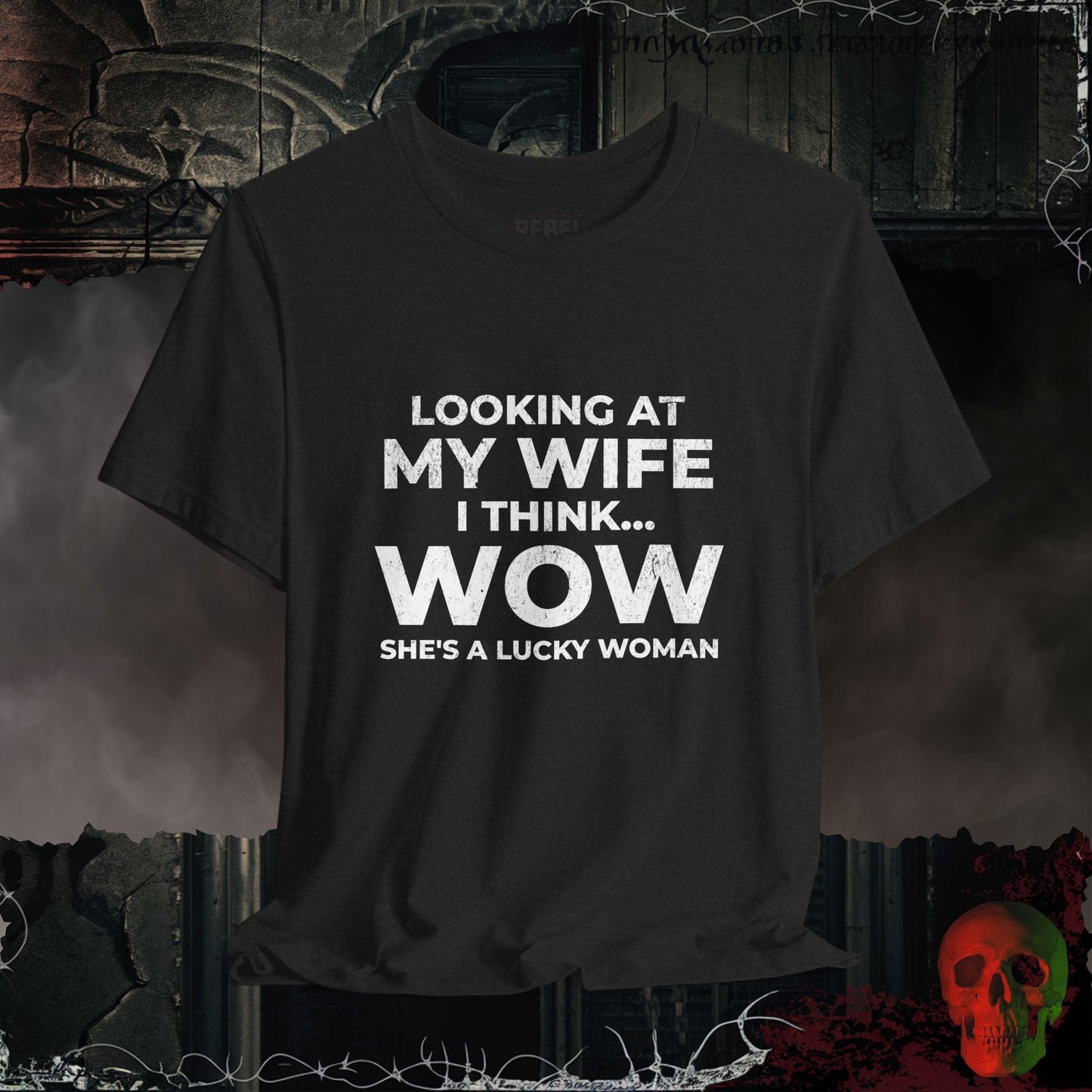 T-Shirt Black Heather / S She's a Lucky Woman T-Shirt