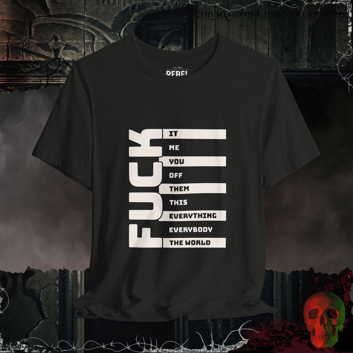 T-Shirt Black Heather / S The Many F@cks Tee