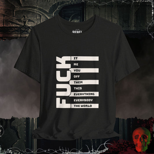 T-Shirt Black Heather / S The Many F@cks Tee