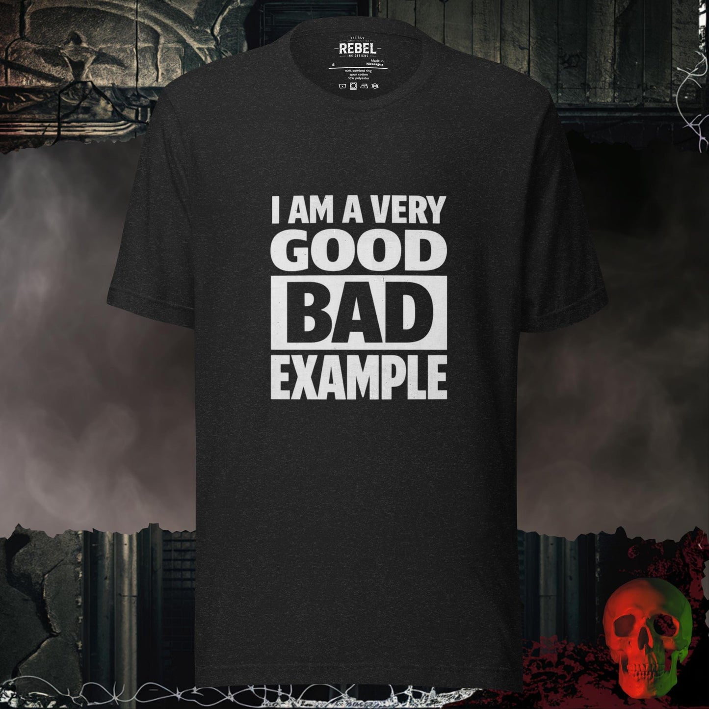 T-Shirt Black Heather / S Very Good Bad Example Tee