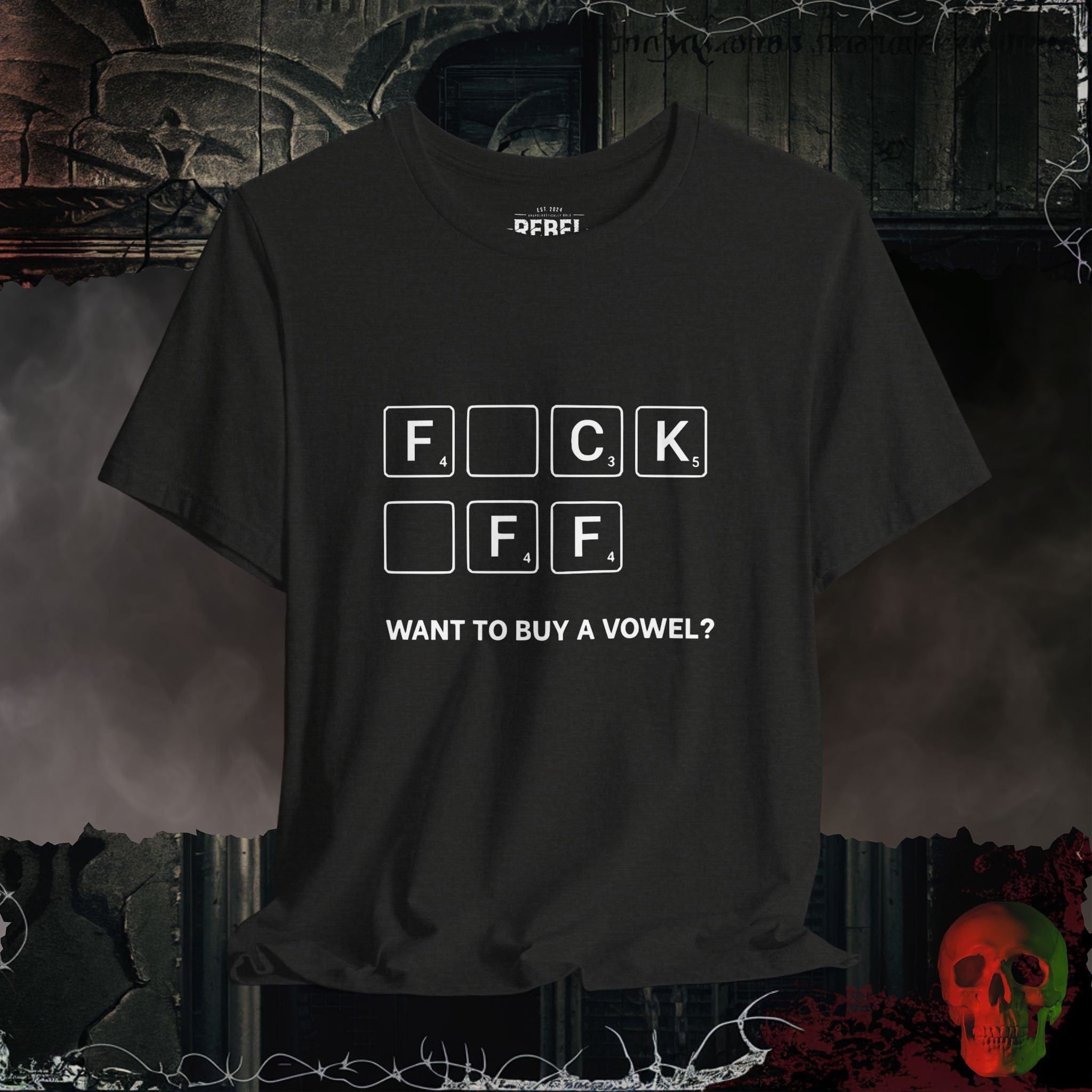T-Shirt Black Heather / S Want to Buy a Vowel Tee