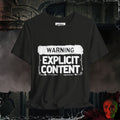 T-Shirt Black Heather / S Warning : Explicit Content Tee