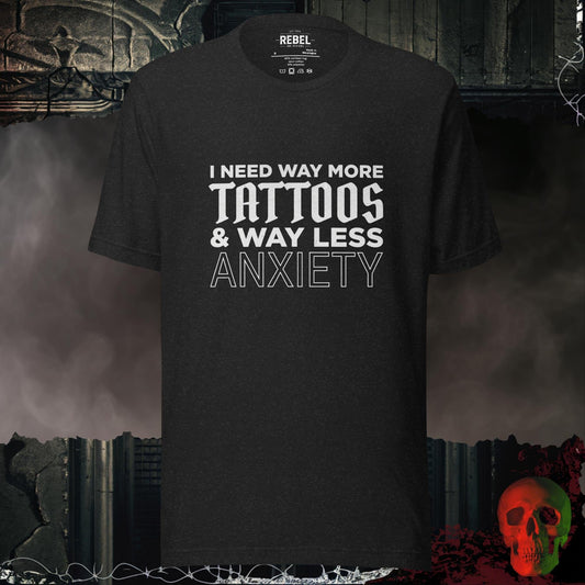 T-Shirt Black Heather / S Way More Tattoos Tee