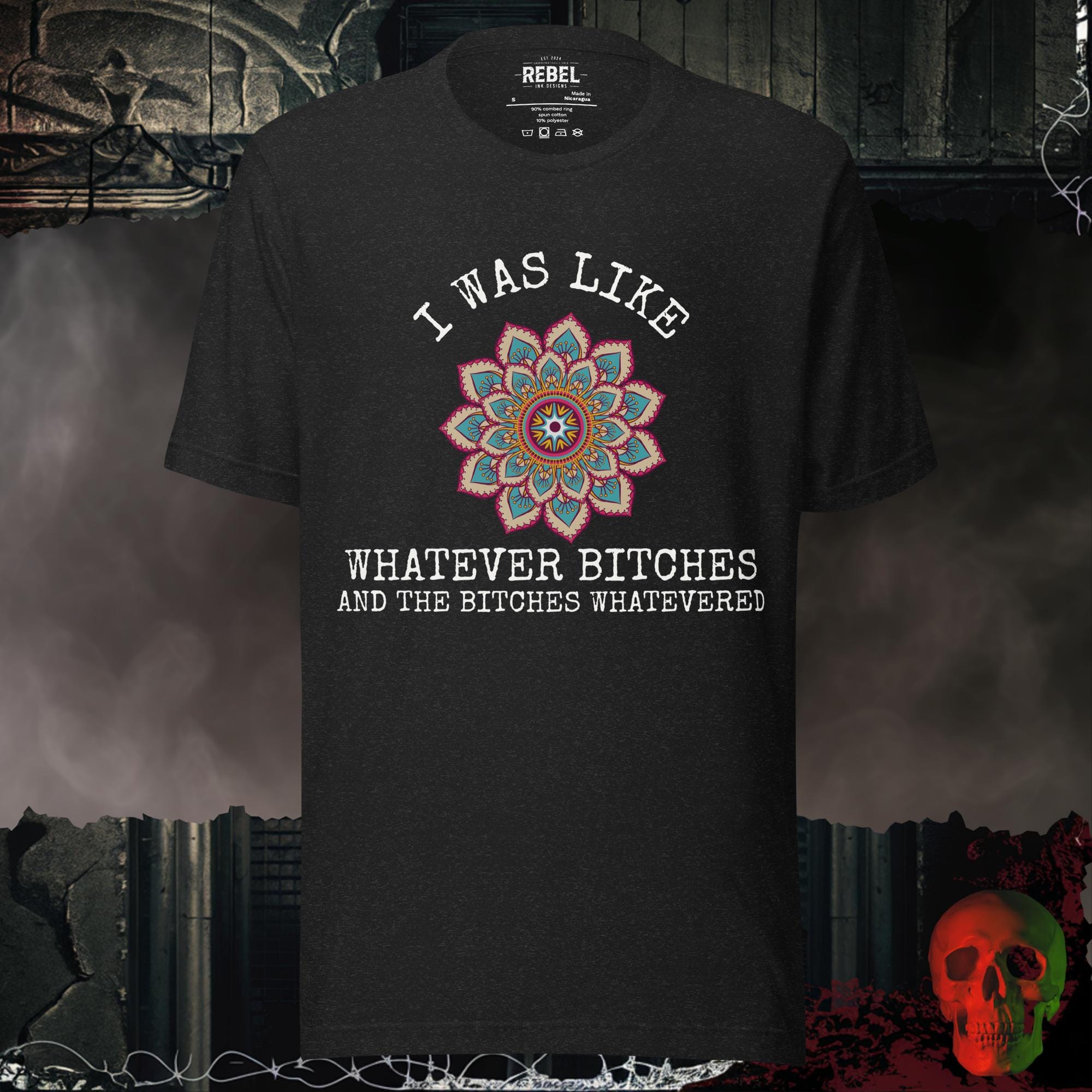T-Shirt Black Heather / S Whatever Bitches Graphic Tee | Rebel Ink Designs