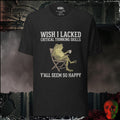 T-Shirt Black Heather / S Wish I Lacked Critical Thinking Skills Graphic Tee | Rebel Ink Designs