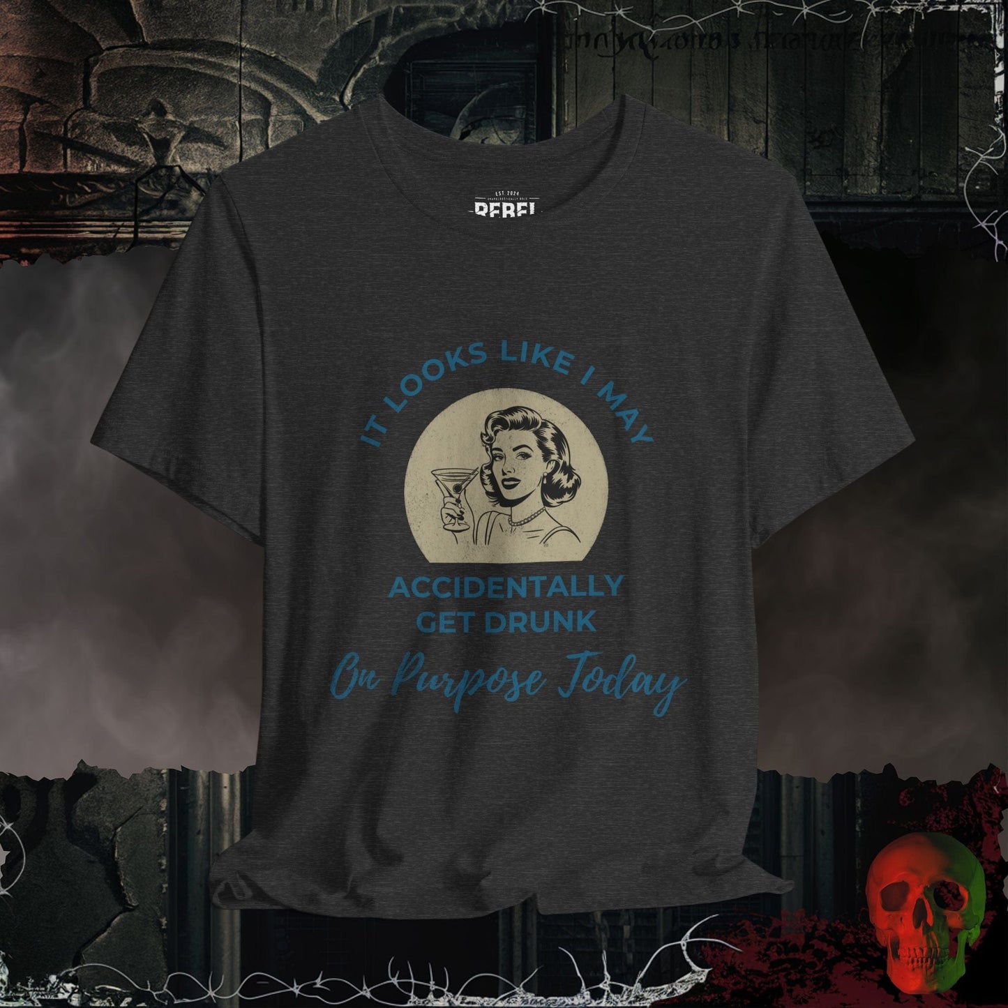 T-Shirt Dark Grey Heather / S Accidentally Drunk Today Tee
