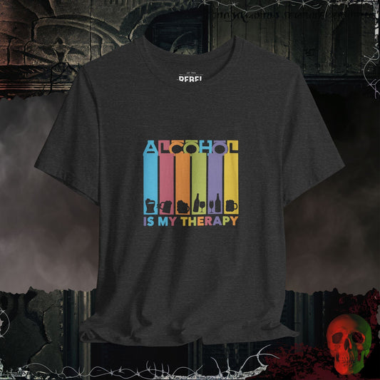 T-Shirt Dark Grey Heather / S Alcohol Therapy: The Ultimate Happy Hour Tee