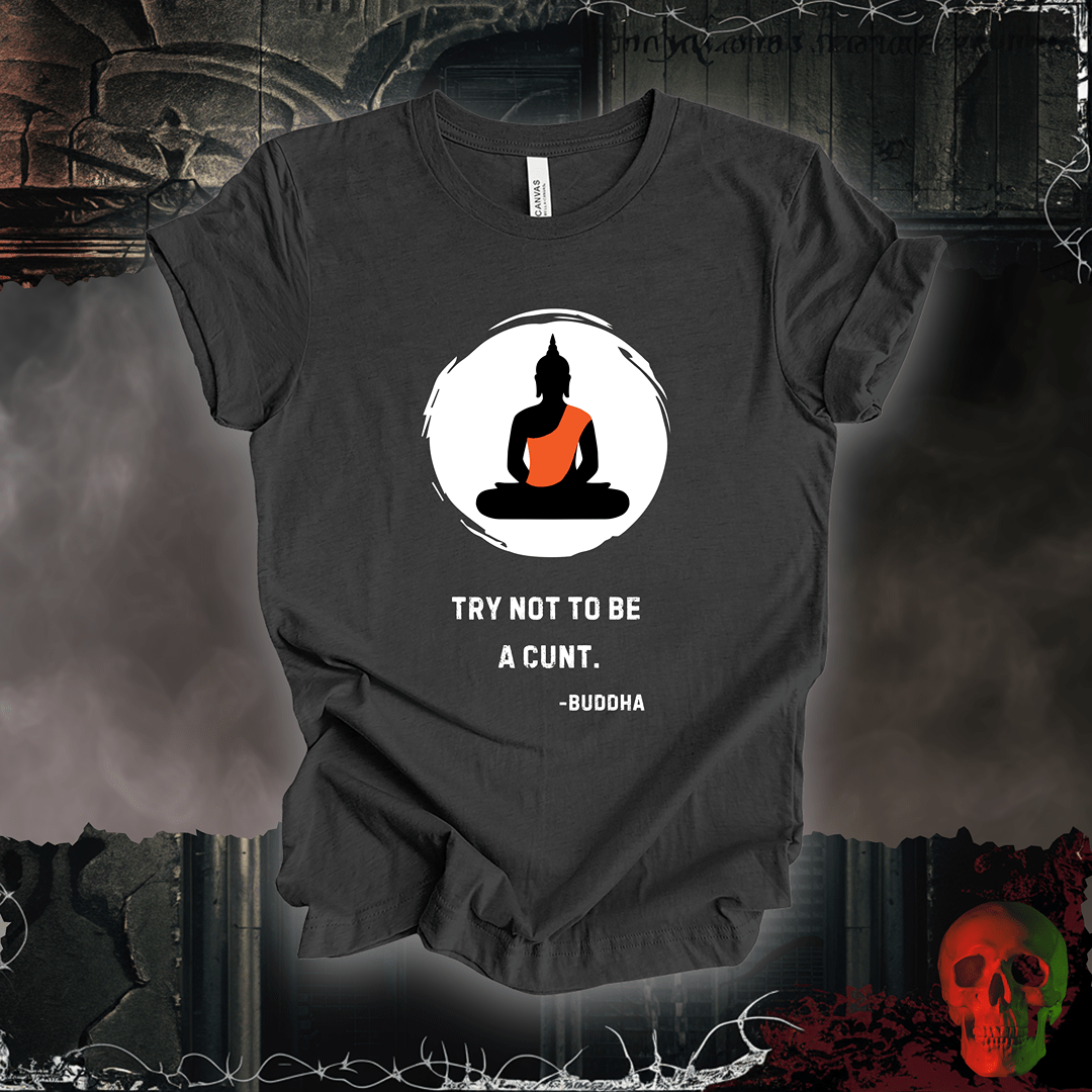 T-Shirt Dark Grey Heather / S Buddha Speaks Tee