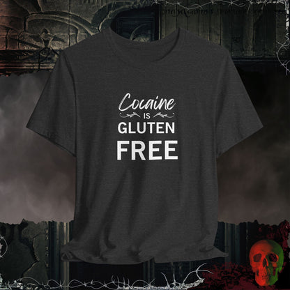T-Shirt Dark Grey Heather / S Cocaine is Gluten Free T-Shirt