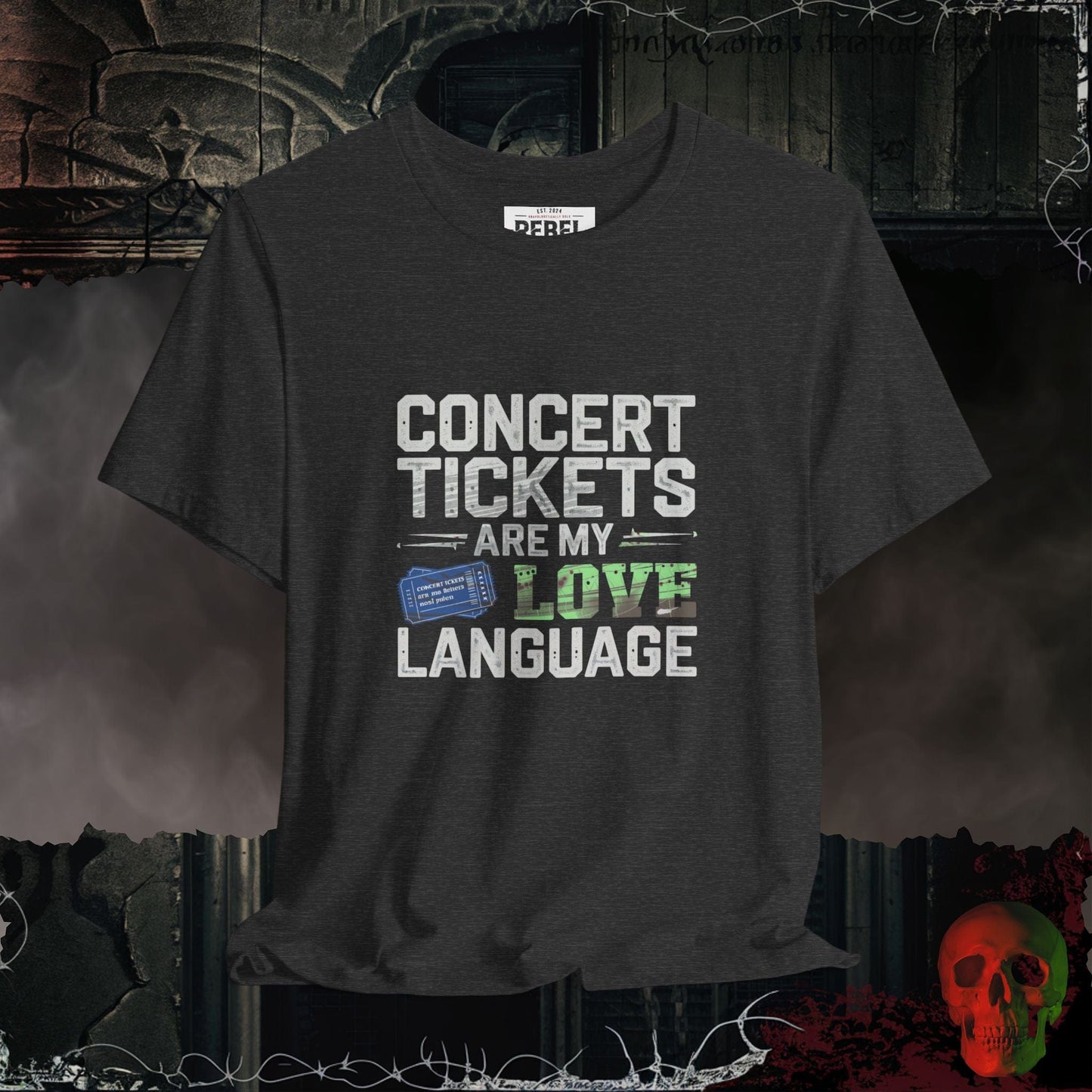 T-Shirt Dark Grey Heather / S Concert Tickets