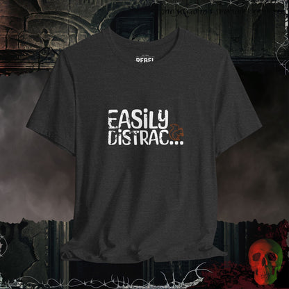 T-Shirt Dark Grey Heather / S Easily Distracted Squirrel Tee