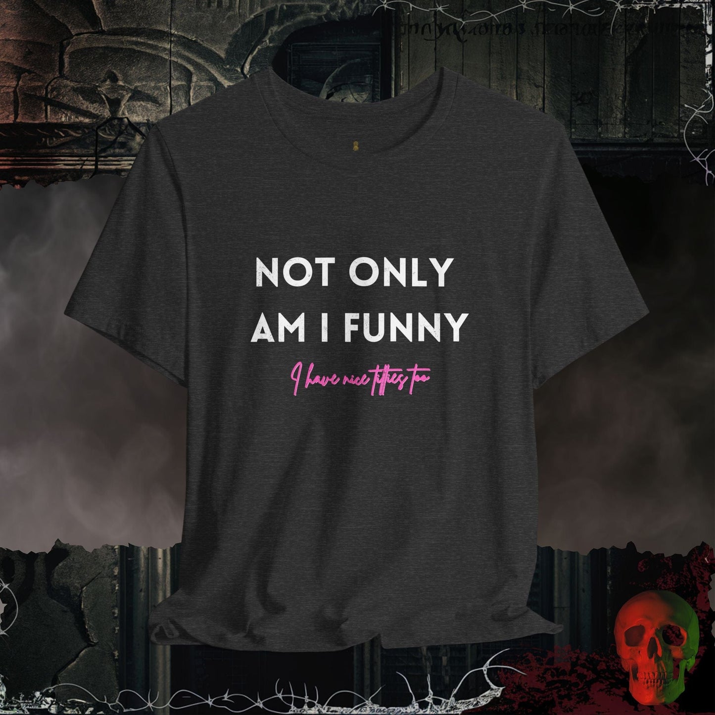 T-Shirt Dark Grey Heather / S Funny & Well-Endowed Tee