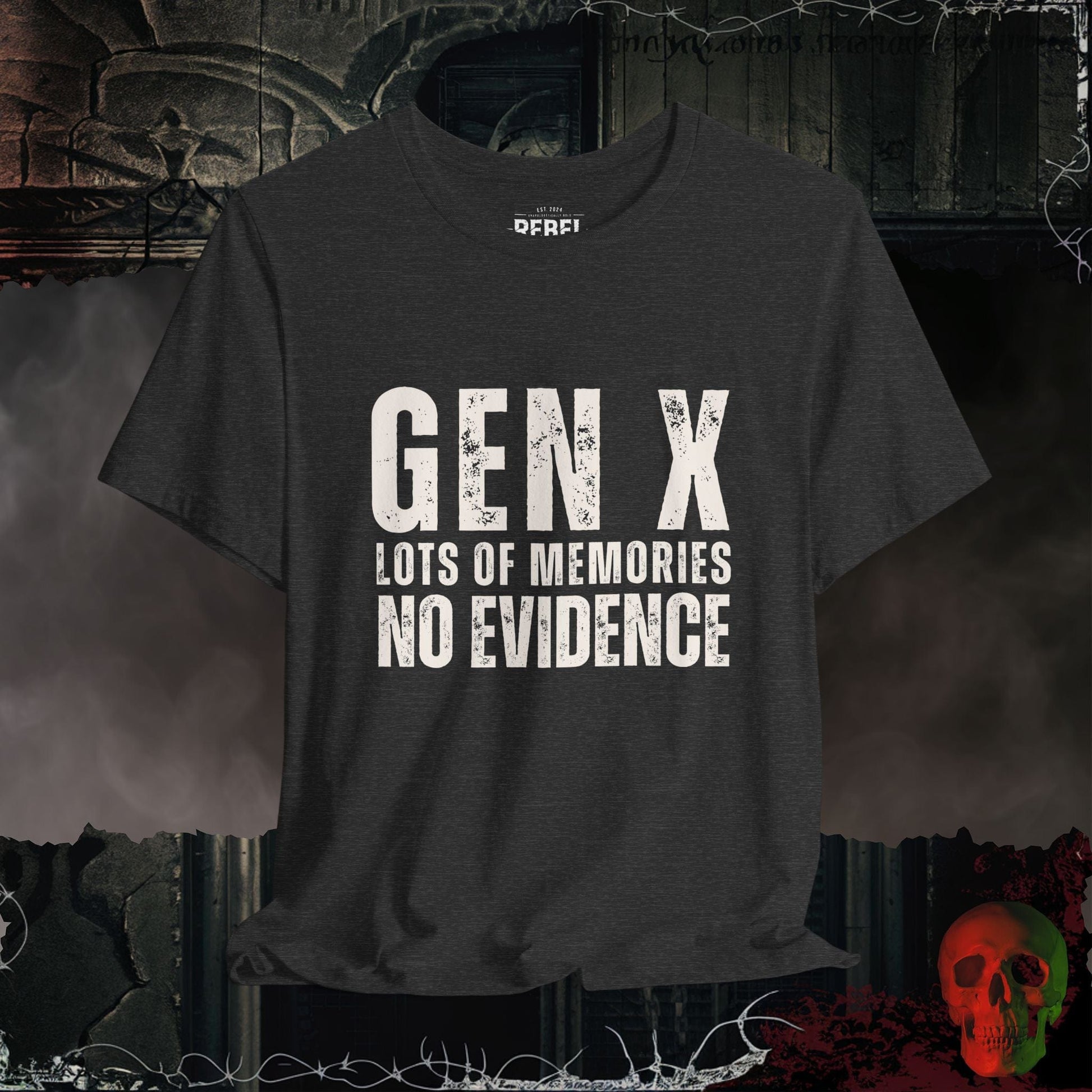 T-Shirt Dark Grey Heather / S Gen X: No Evidence T-Shirt
