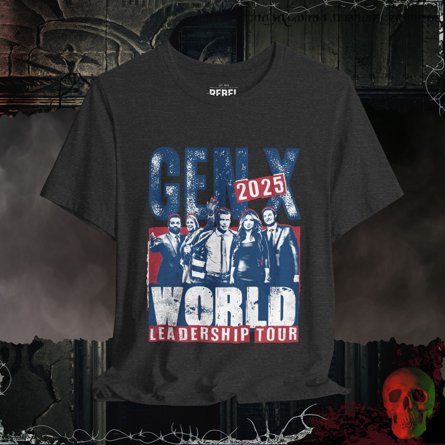 T-Shirt Dark Grey Heather / S Gen X World Leadership Tour 2025 Tee