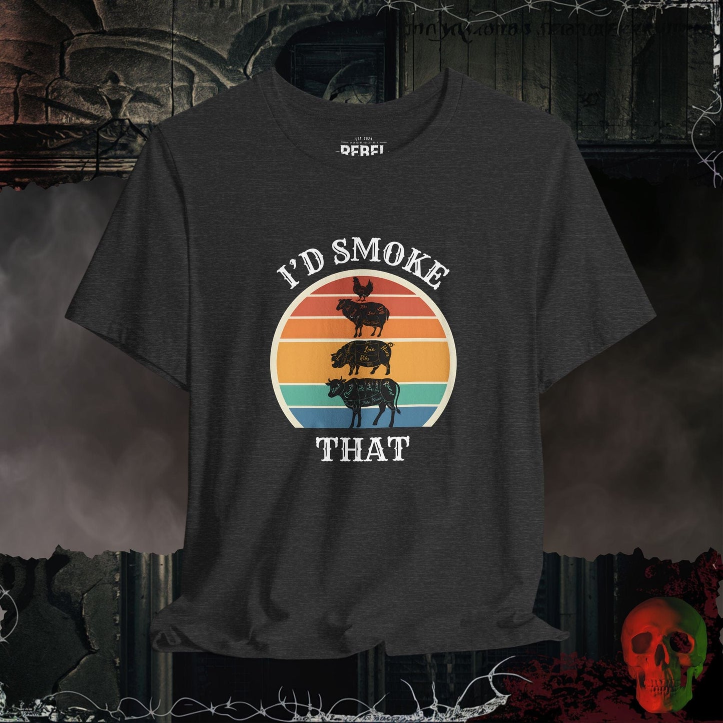T-Shirt Dark Grey Heather / S I'd Smoke That Tee
