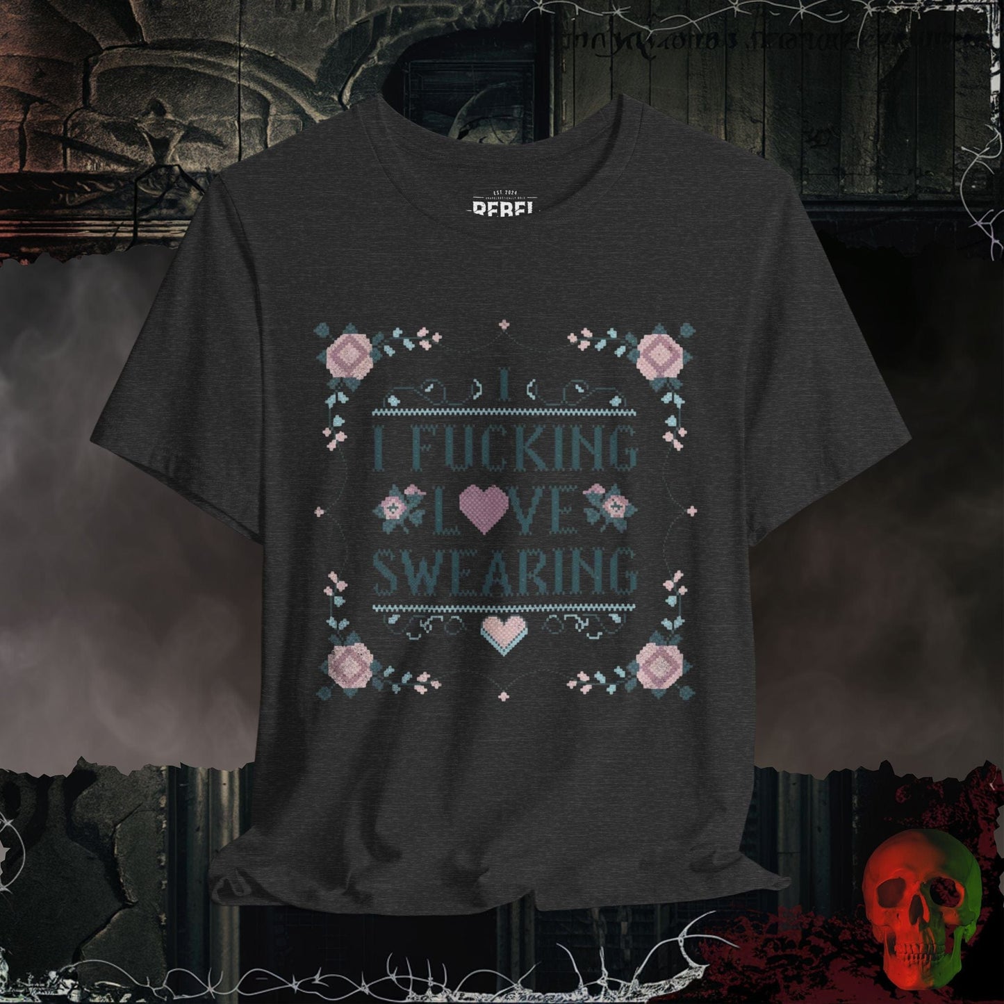 T-Shirt Dark Grey Heather / S I F'ing Love Swearing Tee