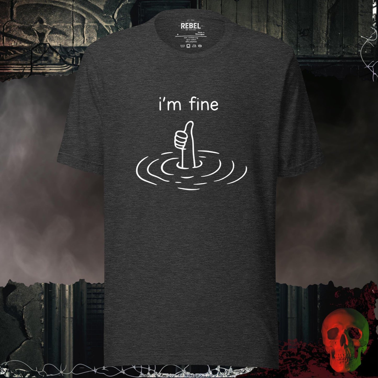 T-Shirt Dark Grey Heather / S I'm Fine Tee