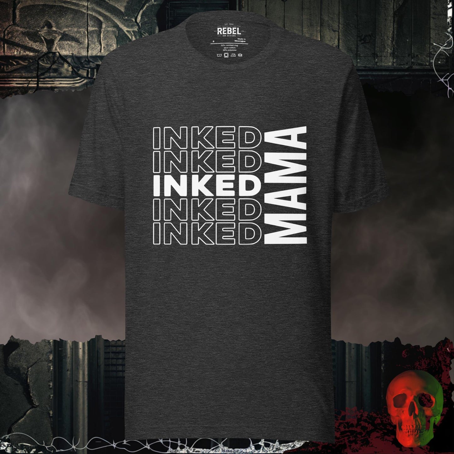 T-Shirt Dark Grey Heather / S Inked Mamma Tee