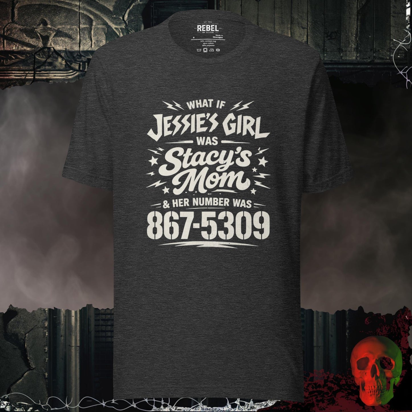 T-Shirt Dark Grey Heather / S Jessie’s Girl, Stacy’s Mom Tee
