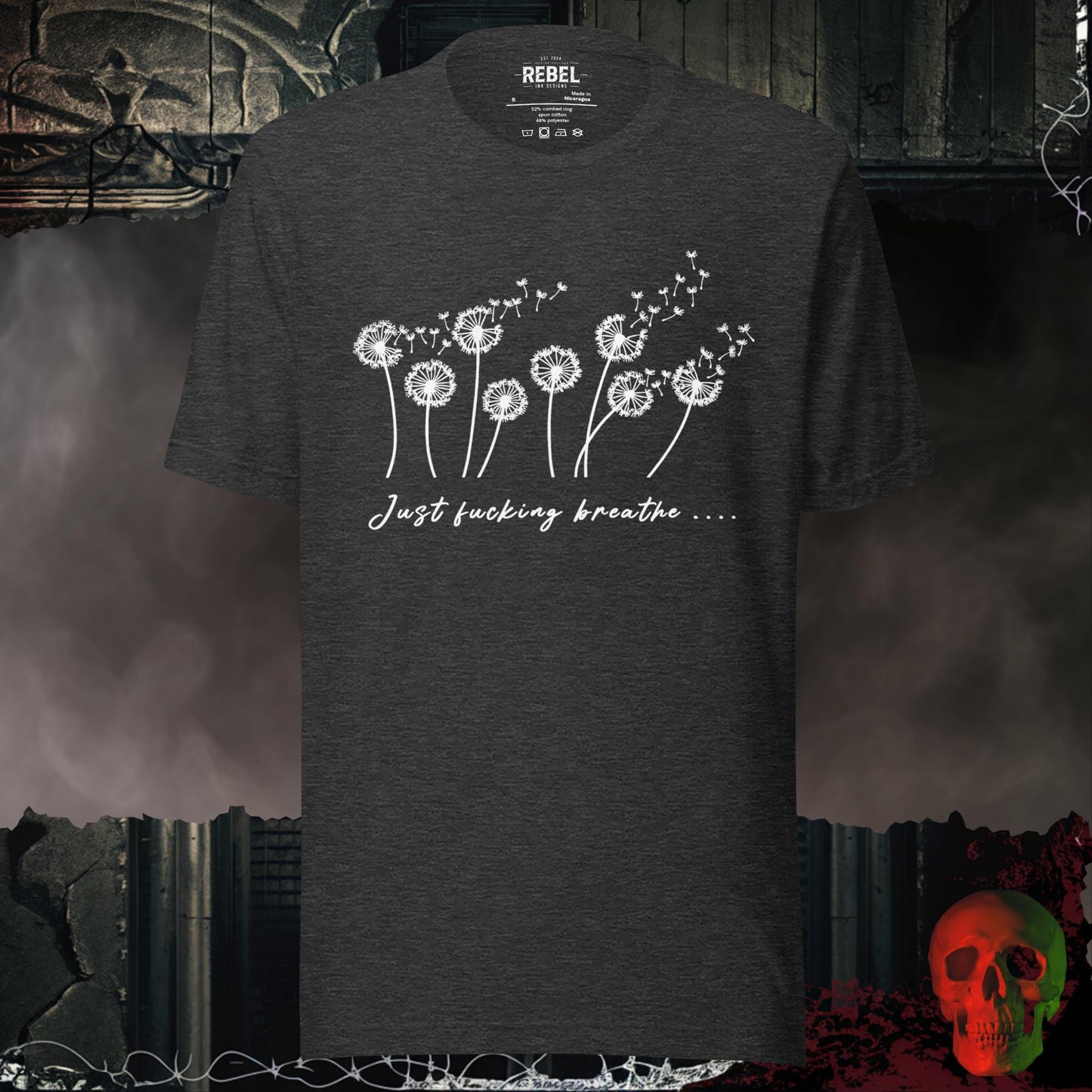 T-Shirt Dark Grey Heather / S Just F*cking Breathe Tee
