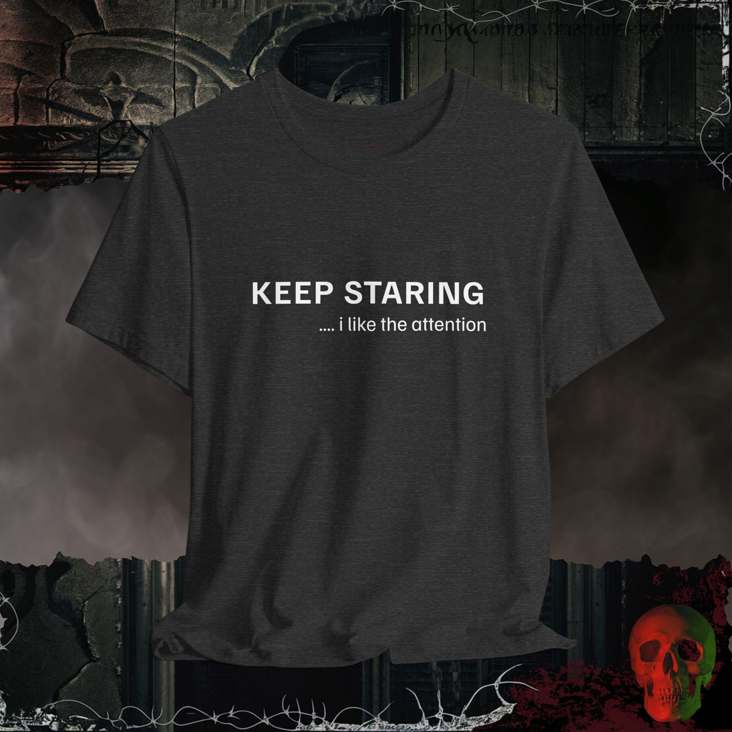 T-Shirt Dark Grey Heather / S Keep Staring Tee