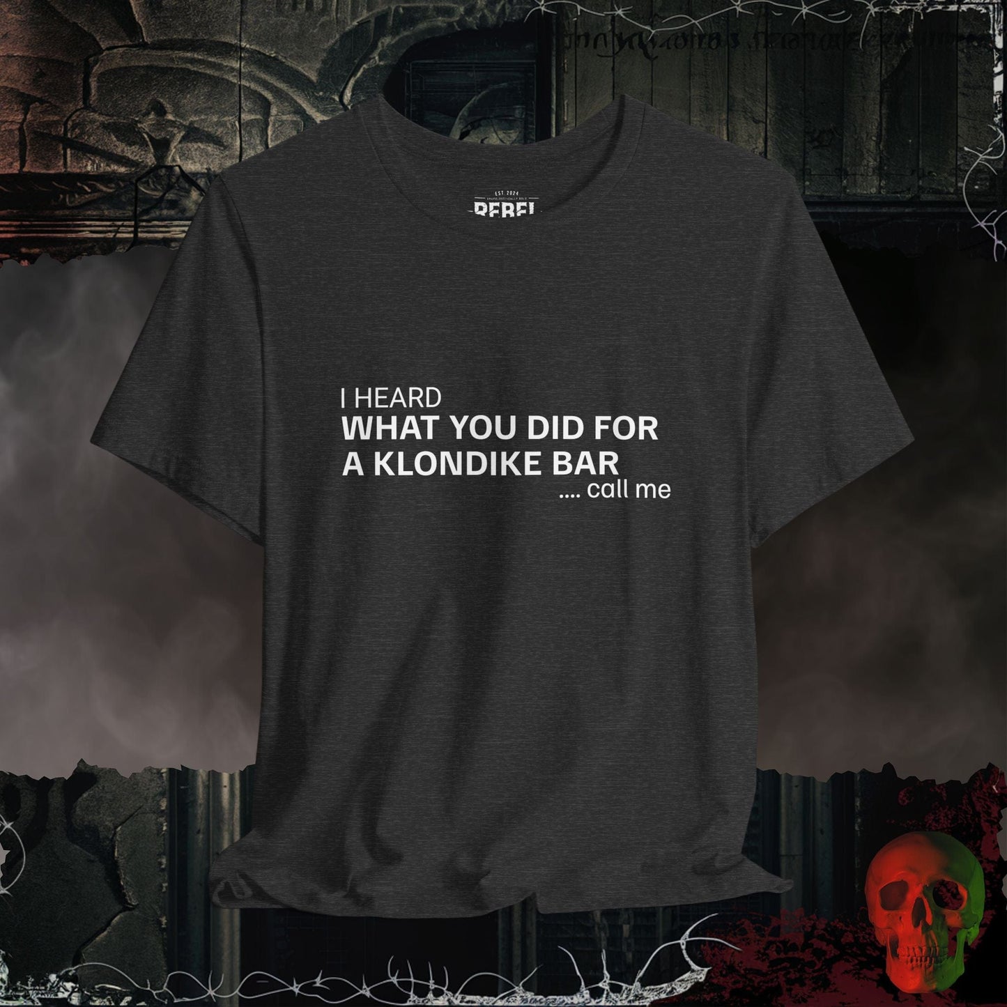 T-Shirt Dark Grey Heather / S Klondike Cravings Tee😏